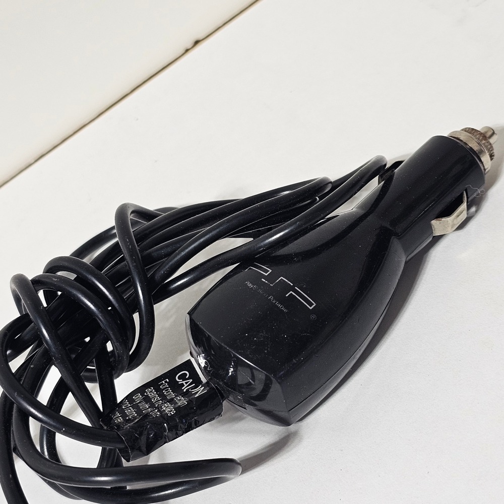 Sony PSP PlayStation Portable Car Charger DC Adapter Power Cable Black Official